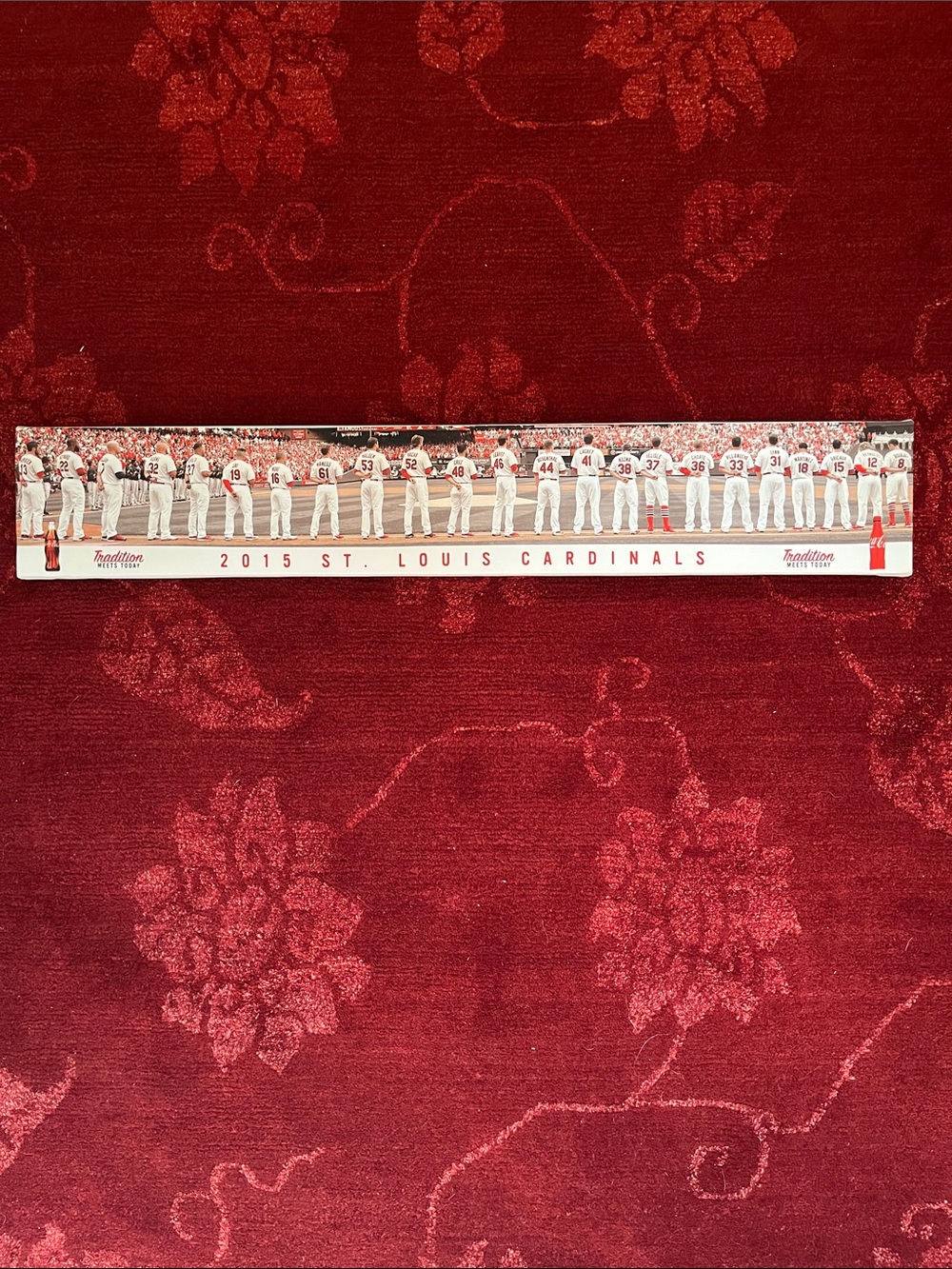 2015 St. Louis Cardinals MLB Coca-Cola Team Canvas Picture 24x4 - Red and White